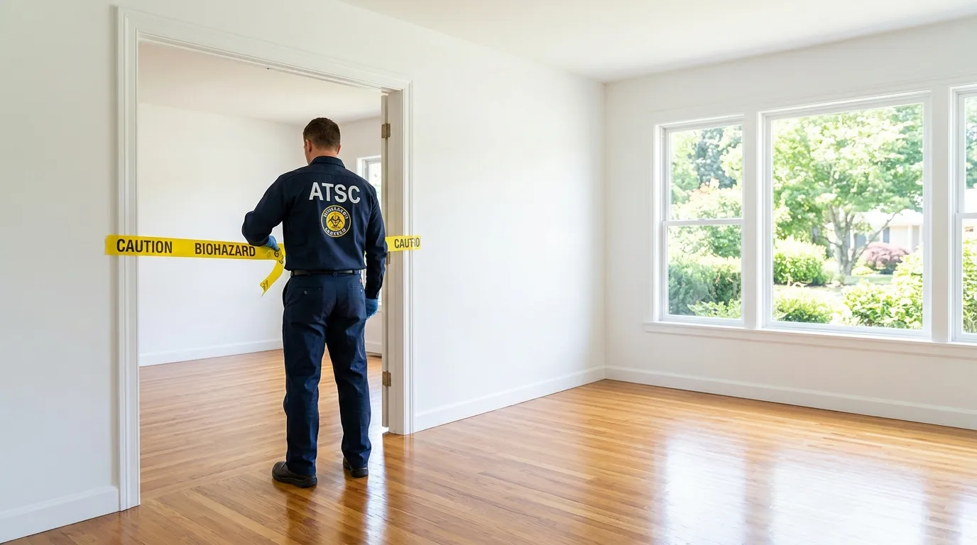 Certified biohazard cleanup crew performing Decomposition Cleanup in Sartell